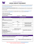Immunity Paperwork University of Washington General Immunity Requirement Form
