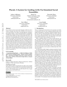 Plurals: Guiding LLMs with Simulated Social Ensembles & AI Deliberation