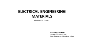 Electrical Engineering Materials: Conductors, Insulators, Semiconductors