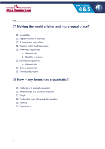 Math Index: Inequalities, Quadratics, Functions, Probability