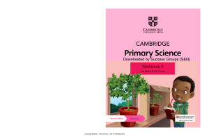 Cambridge Primary Science Workbook 3: Plants, Materials, Forces