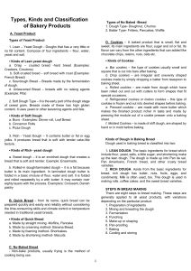 Bakery Products: Types, Classification, and Bread Making Methods