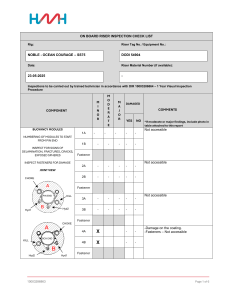 Riser Inspection Checklist - Offshore Drilling Equipment