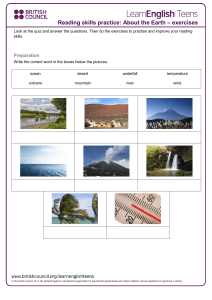 Earth Facts Reading Practice: Quiz & Exercises for English Learners