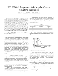 IEC 60060-1 Impulse Current Waveform Parameters & Requirements