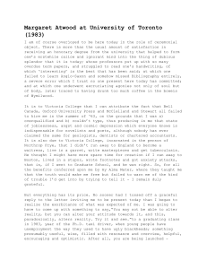 Margaret Atwood's 1983 University of Toronto Graduation Speech