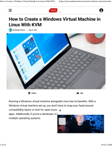 How to Create a Windows VM in Linux with KVM | Step-by-Step Guide