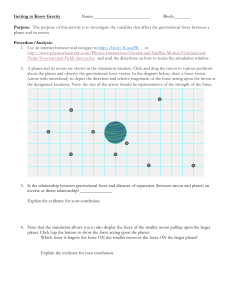 Gravity Worksheet: Exploring Gravitational Force