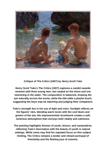 Critique of Henry Scott Tuke's The Critics (1927) - Art Analysis