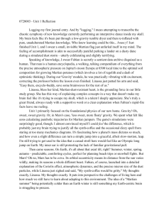 Unit 1 Reflection: Martian Physics, Gravity, and Seasons Learning