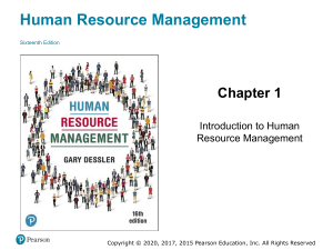 Human Resource Management: An Introduction