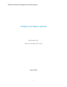 Inteligencia de Negocio Aplicada en Log&iacute;stica: Crecimiento y Servicio al Cliente