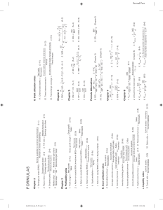 Finance Formula Sheet | Financial Management
