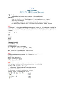 Lab 03 Data Structures: Stacks, Palindromes, anbn, Expression Check