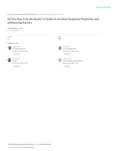 Incident Response Playbooks: A Study on Influencing Factors
