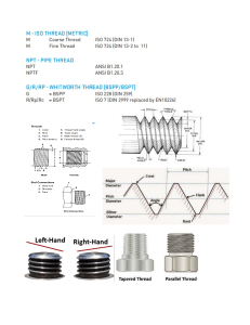 Screw Thread Standards & Terminology: ISO, NPT, BSPP, BSPT Guide