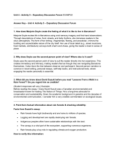 Expository Discussion Forum Answer Key: Literary & Environmental Analysis