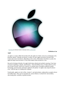 Definition of an Apple: Botanical, Cultural, and Nutritional Facts