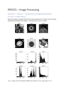 Image Processing Exercises: Histograms & Enhancement I (RRY025)