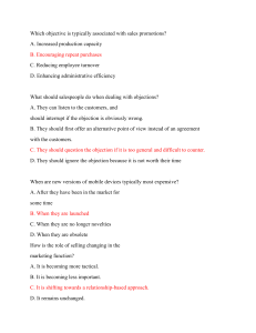 Sales & Marketing Management Quiz Questions | Business Concepts