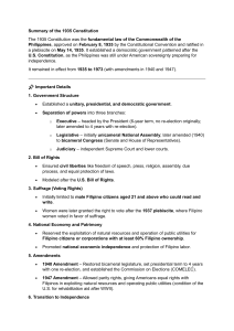 1935 Philippine Constitution: Summary, Structure, Amendments, History