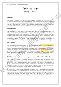 MATSEC English: The Drover's Wife Study Guide & Analysis