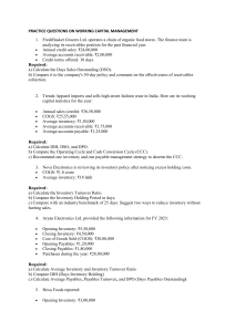 Working Capital Management Practice Questions & Theory