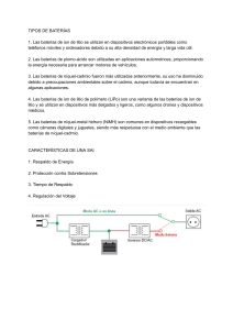 Tipos de Bater&iacute;as y Caracter&iacute;sticas de una SAI