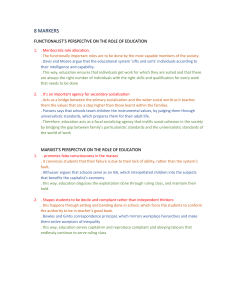Sociological Perspectives on Education: Functionalist & Marxist Views
