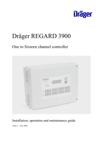 Dr&auml;ger REGARD 3900 Controller: Installation, Operation & Maintenance Guide