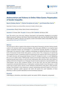 Androcentrism & Violence in Online Video Games: Gender Inequality