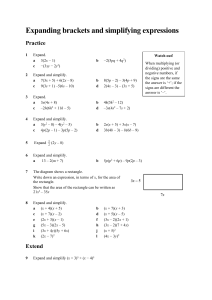 Algebra Practice: Expanding, Simplifying, Quadratics, Surds & Graphs