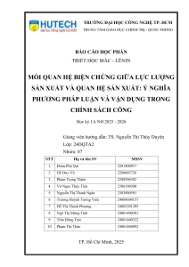 N07-THML-Tiểu Luận
