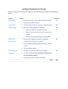 Lab Report Guidelines: Structure, Formatting & Marking Criteria