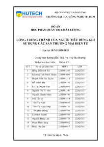 Lojalita z&aacute;kazn&iacute;kov v elektronickom obchode: &Scaron;t&uacute;dia riadenia kvality