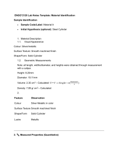 Material Identification Lab Notes Template