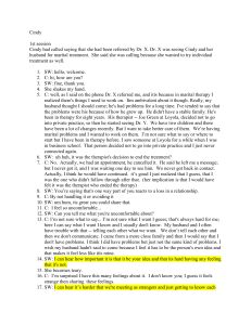 Cindy: 1st Therapy Session Transcript - Social Work Case Study