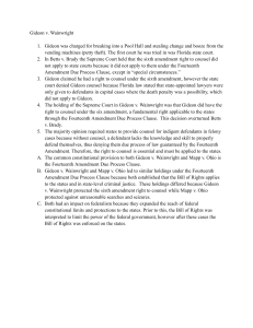 Gideon v. Wainwright: Right to Counsel & Due Process