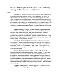 Shared Leadership at Starbucks: Employee Voice & Performance