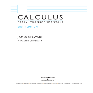 Calculus: Early Transcendentals, 6th Edition Textbook