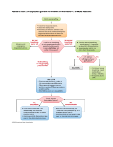 Pediatric BLS Algorithm for Healthcare Providers