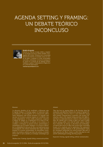 Agenda Setting vs. Framing: Un Debate Te&oacute;rico