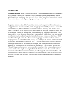 Jameson's Geopolitical Unconscious & Conspiracy Narratives