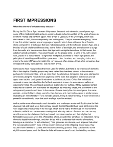 Cave Art: First Impressions of Paleolithic Artists