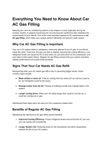 Car AC Gas Filling: Everything You Need to Know