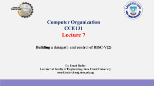 RISC-V Pipelining: Datapath & Control in Computer Organization