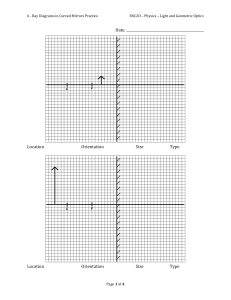 Ray Diagrams in Curved Mirrors Practice - Physics Optics Worksheet