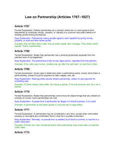 Law on Partnership: Articles 1767-1827 Explained (Formal & Easy)