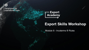 Export Skills Workshop: Incoterms&reg; 2020 Rules for International Trade