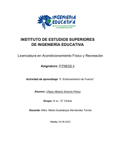 An&aacute;lisis de Entrenamiento de Fuerza: C&aacute;lculo de 1 RM y Programaci&oacute;n